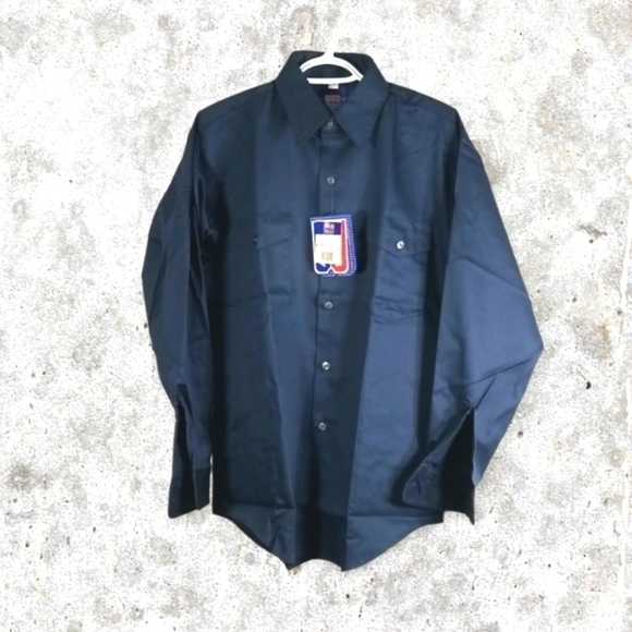 Vintage Big B Brotherhood Men's Shirt Size M Work Uniform Blue 90's Retro - Picture 1 of 6